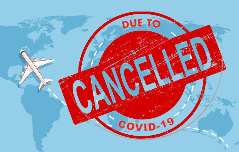 Air travel cancelled due to COVID-19