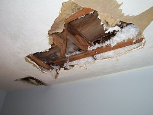 Water damaged ceiling 