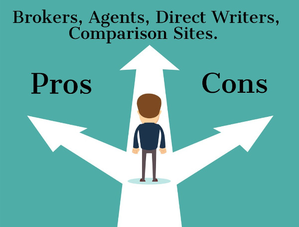 Pros and cons of insurance brokers, agents, direct writers, comparison sites